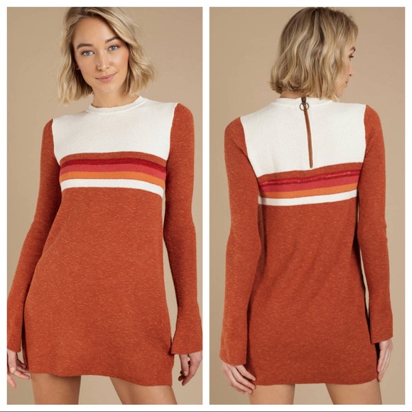 NWT Free People Colorblock Swit Mini Dress Size L - Picture 2 of 8